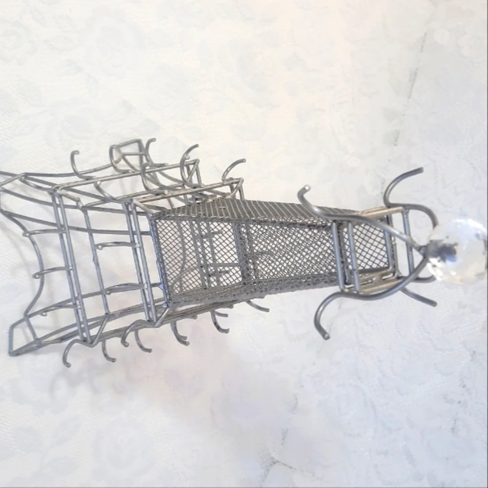 Paris Eiffel Tower Metal Jewelry Organizer Stand Necklace Bracelet Ring Holder